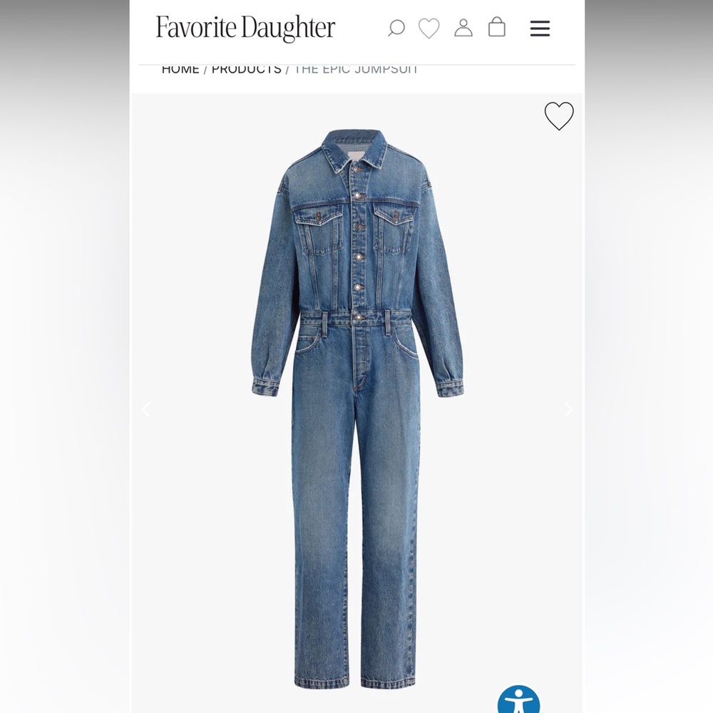 Favorite Daughter Classic Blue Denim Overalls